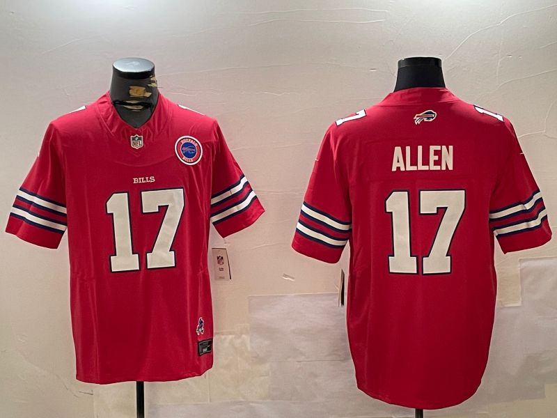 Men Buffalo Bills #17 Allen Red Second generation 2024 Nike Limited NFL Jersey style 3->buffalo bills->NFL Jersey